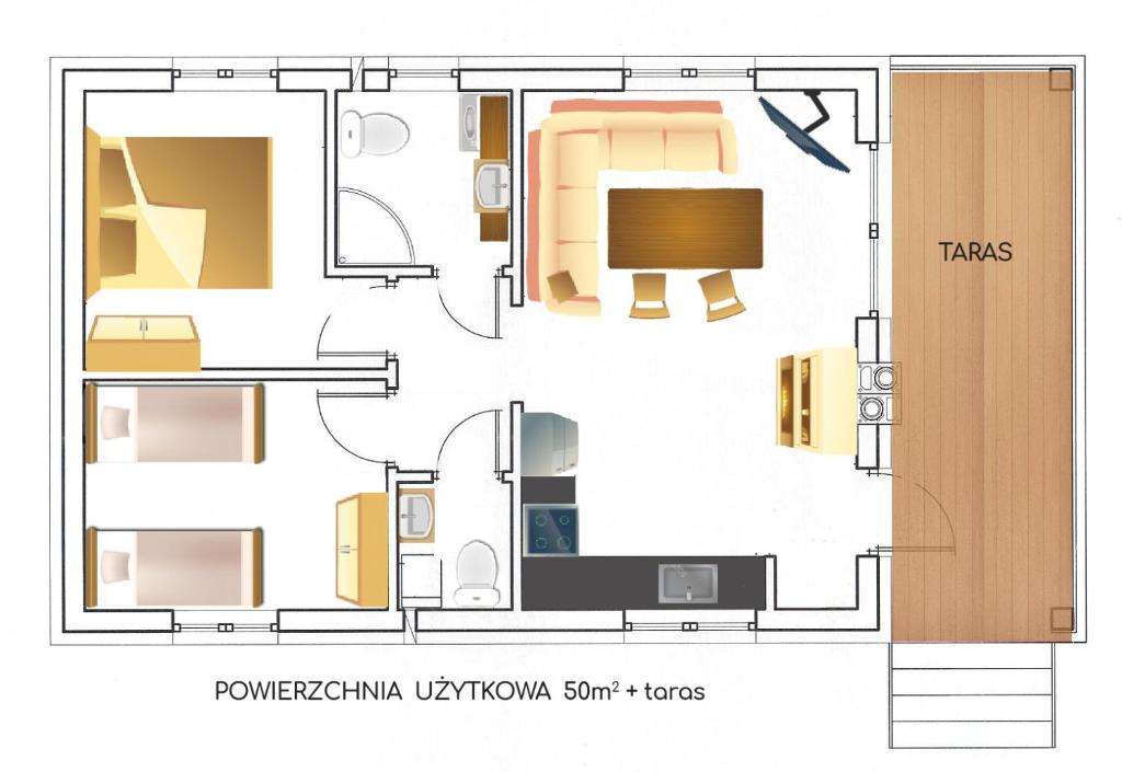 Plan domku - rzut z góry